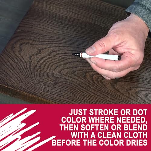 Mohawk Wood Graining Marker - Warm Brown Walnut Brush Tip Furniture Repair