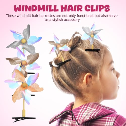 Beavorty 20 Pcs Pinwheel Hair Clips for Women & Kids
