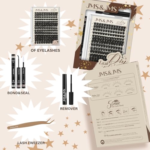 JMS&JMS 200D Lash Clusters Kit - Dramatic Mega Volume Silk Eyelashes