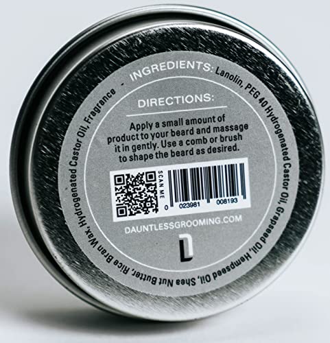 Dauntless Beard Balm 2 oz - Softens, Conditions & Promotes Growth with Shea & Lanolin