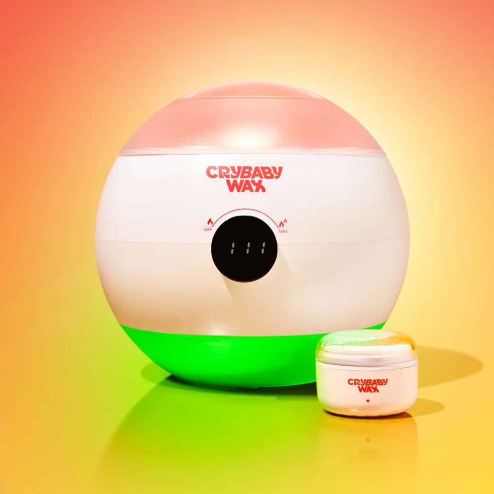 Crybaby Wax The Meltdown Machine Wax Warmer | Digital Temperature Display, 17 oz Hard or Soft Wax Capacity, Fast-Heating Wax Pot with Removable Silicone Liner