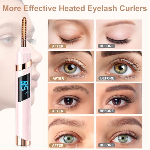 Dust2Oasis Sakura Pink Heated Eyelash Curler - Rechargeable, 4 Temp Settings