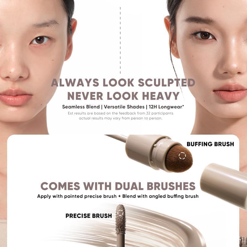 JUDYDOLL Cool Toned Contour Stick 01 Gray Brown Liquid Bronzer for Face & Makeup
