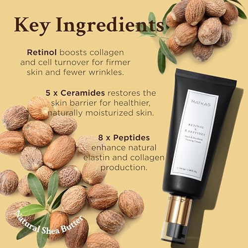 MATKAS Korean Retinol Neck Cream - Tightening & Firming Anti-Aging Serum 3.38 Fl Oz
