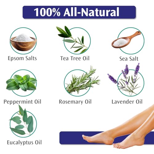 PediFix Epsom Salt Foot Bath Soaking Crystals with Tea Tree Oil - 6 Packets