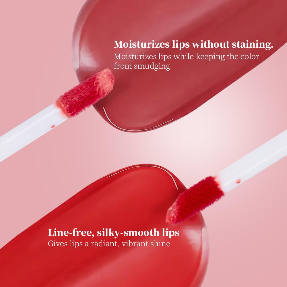 Hydrating Lip Stain Oil - Long Lasting Waterproof Non-Sticky Tint for Soft Plump Lips | 02 Peach Bang