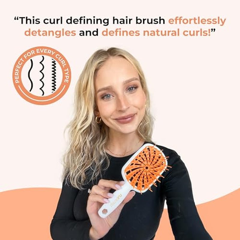 FHI Heat UNbrush Plus ? Curly Hair Brush for Gentle & Effective Detangling on Wet or Dry Fragile Hair Types ? Detangler Brush w/ 84 UltraFlex Bristles, Ultra-light, Vented, Anti Static Hairbrush