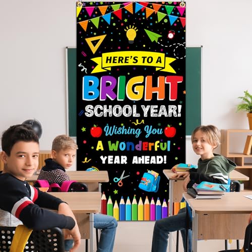 Welcome Back to School Banner - 71x43 Inch Door Cover Decoration