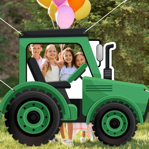 Tractor Photo Backdrop Banner for Farm Themed Parties - 5.8x4.5 ft