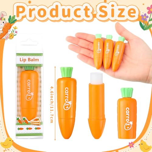 Dansib 6-Piece Carrot Lip Balm Set - Red Velvet Carrot Cake Moisturizing Care