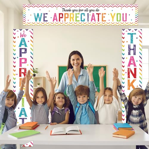 We Appreciate You Banner Set - 3pcs Colorful Party Decorations