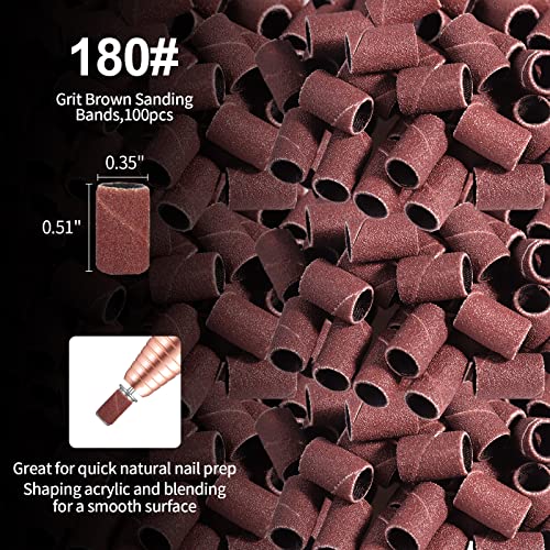 OVX Nail Drill Bits Sanding Set 3 Grits Coarse Medium Fine for Acrylic & Gel Nails
