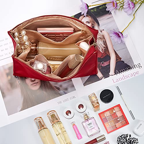 Vercord Nylon Purse Organizer Insert - Medium Red Handbag Storage Bag