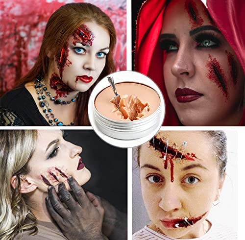 Mysense SFX Makeup Kit: Liquid Latex, Scar Wax, Face Paint & Stage Blood