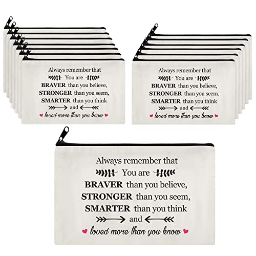 Saintrygo 14-Piece Inspirational Makeup Bag Set for Women