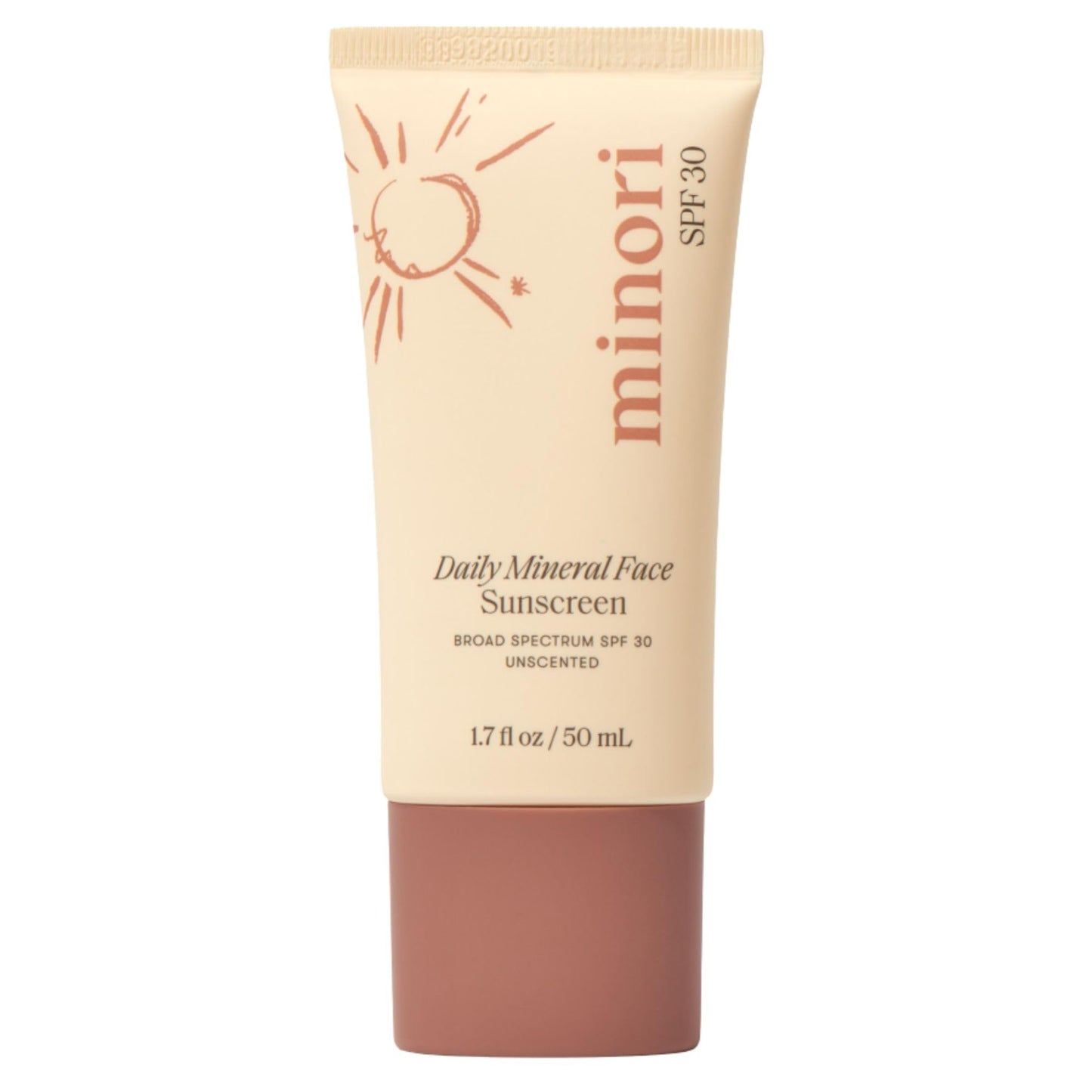 Minori Daily Mineral Sunscreen SPF 30, 100% Non-Nano Zinc Oxide, No White Cast, Non-Greasy, Pore-Smoothing Face Sunscreen, Unscented, Vegan, 1.7 fl oz