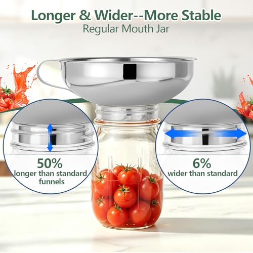 4-in-1 Stainless Steel Canning Funnel Set with Strainers