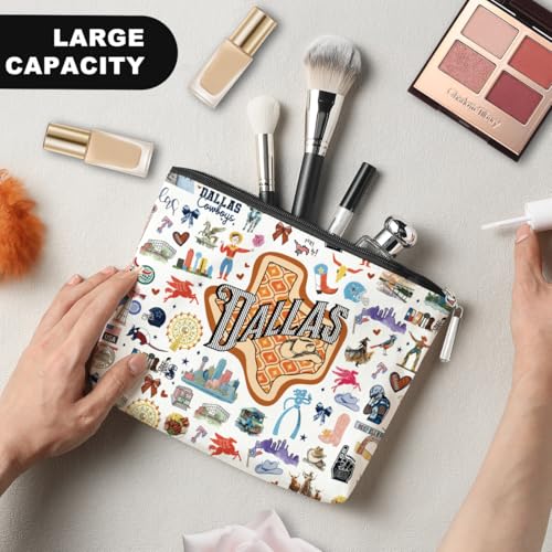 Dallas Travel Tote Bag & Makeup Bag Set - Large Capacity