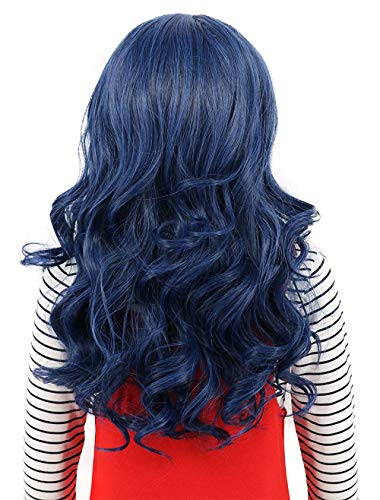 Karlery Kids Girls Blue Long Wave Halloween Cosplay Wig - Pack of 1