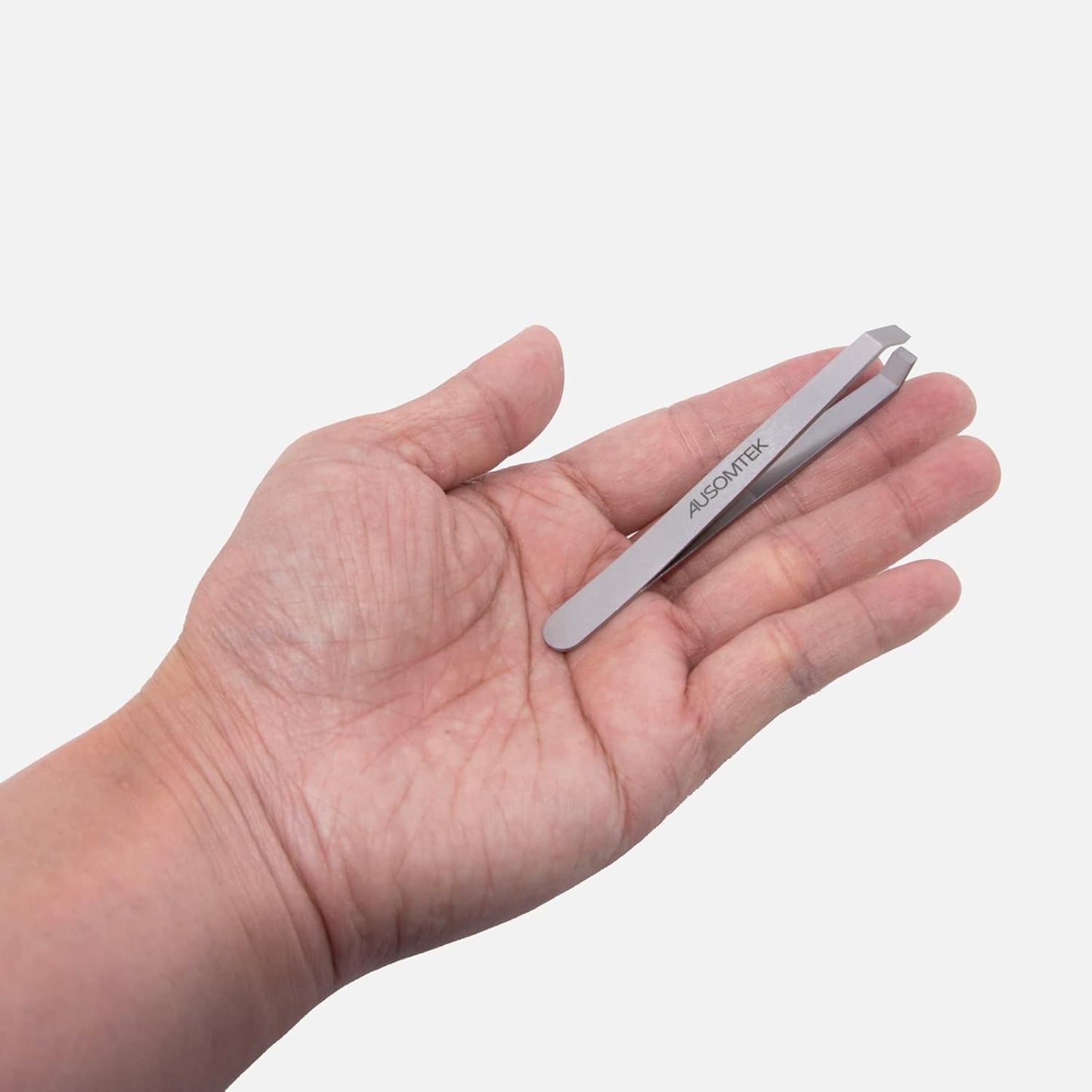 Beard Tweezers - Stainless Steel Precision Tool for Fine Hair Removal | 5mm Tip, Clear Box