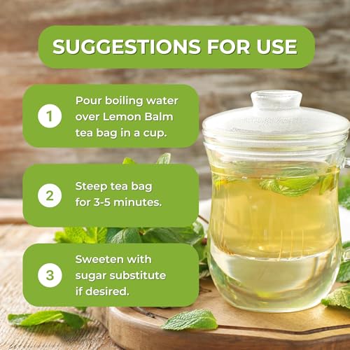 Hanan Lemon Balm Tea - 25 Herbal Teabags for Relaxation