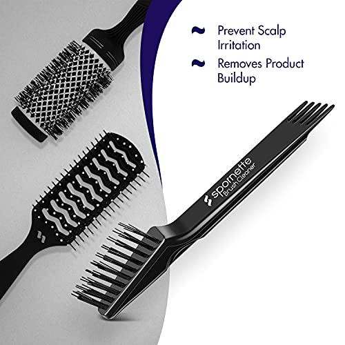 Spornette Double-Headed Hair Brush Cleaner Tool for All Brushes