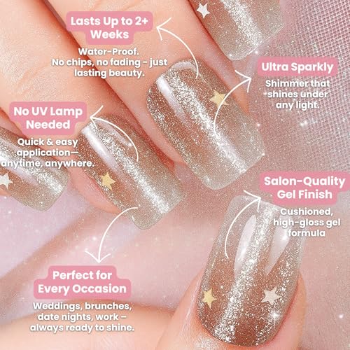 Silk Aura Self-Adhesive Gel Nail Strips - 22pc Waterproof Manicure Kit