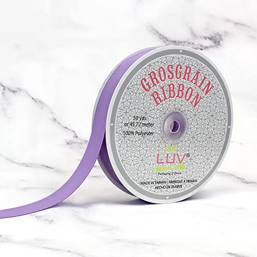 LUV Ribbons 7/8-Inch Grosgrain Ribbon - 50 Yards, Lavender
