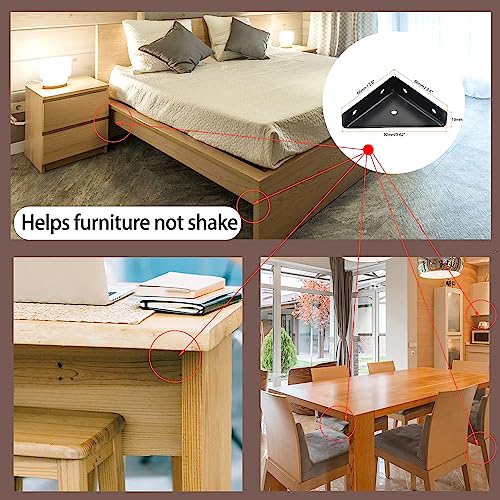 L&M Heavy Duty Triangular Shelf Brackets - 4 Pack Metal Support