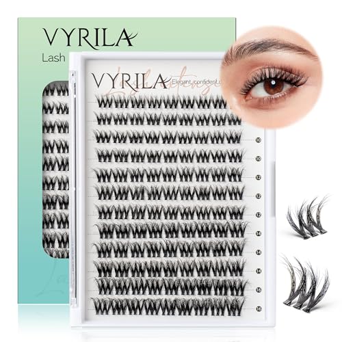 VYRILA 0.05mm Green Cozy-D Lash Clusters (8-16mm Mix) - Fluffier Look