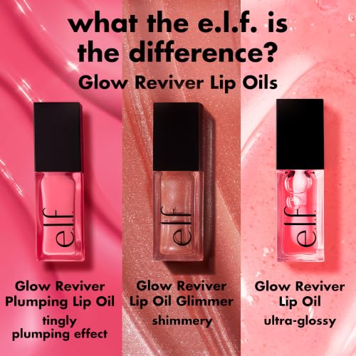 e.l.f. Glow Reviver Lip Oil Candy Coded - Hydrating Gloss with XXL Applicator