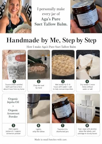 Whipped Tallow Balm - 100% Grass-Fed Natural Moisturizer for Sensitive Skin