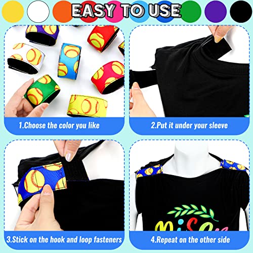 Yinder Softball Sleeve Holders - 10 Pair Sports Shirt Ties for Athletes