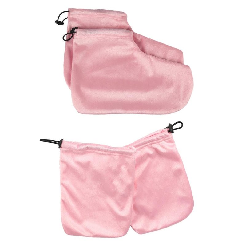 2pairs Wax Bath Therapy Set Soft Material Paraffin Gloves Foot Covers for Moisturizing Treatments for Spa and Home Use