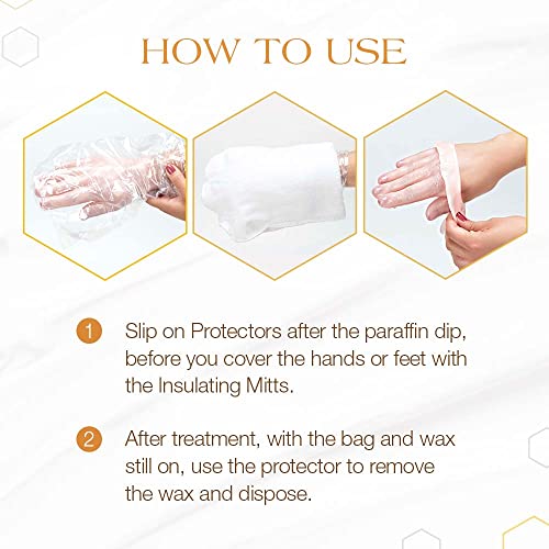 GIGI Paraffin Wax Liners for Hands & Feet - Disposable Protectors, Clear, 26 Count, Hand & Foot Treatment