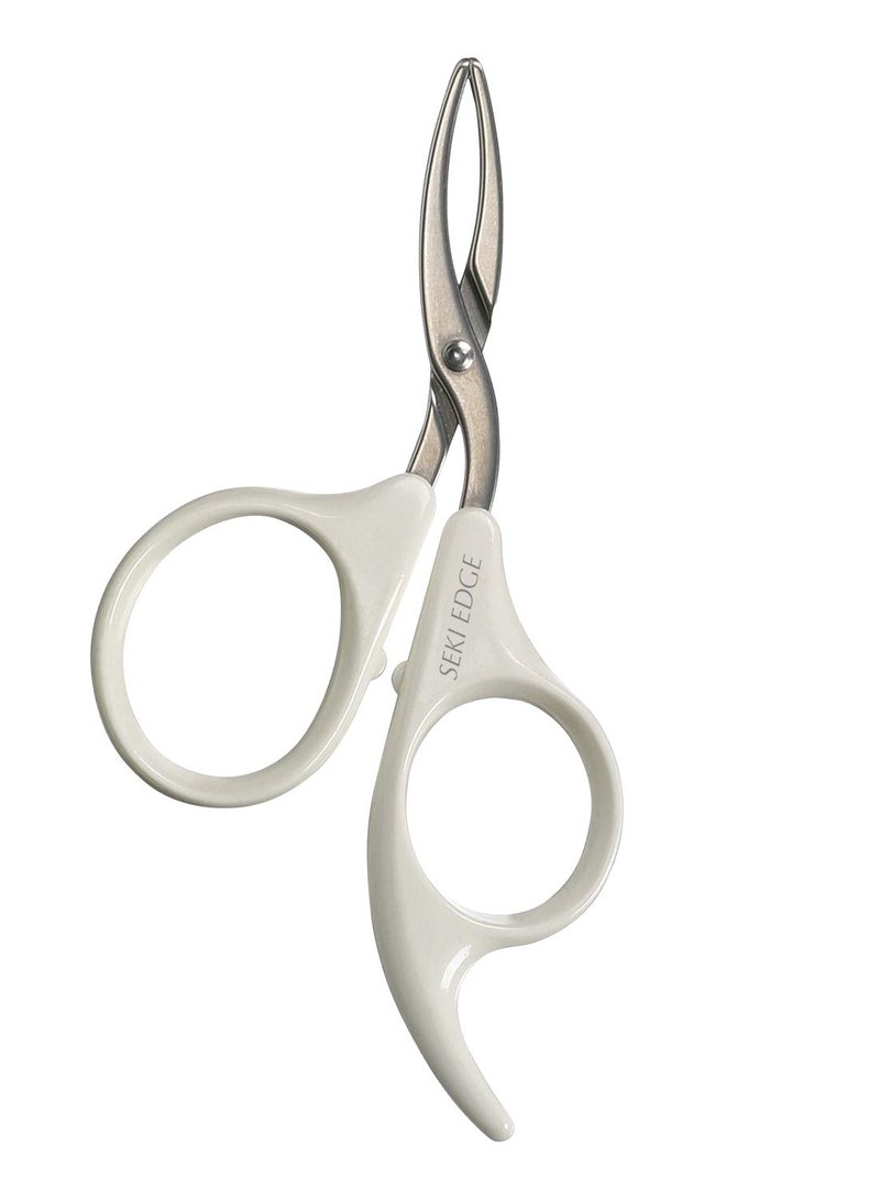 Seki Edge Scissor Tweezers (SS-503) - Stainless Steel Tweezers for Eyebrows With Scissor Action - Precision Tweezer with Round Safety Tips to Grip Fine & Thick Hairs - For Women & Men - Made In Japan