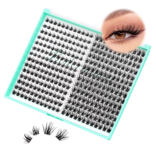 Bodermincer D Curl Lash Clusters - 336pcs DIY Wispy Eyelash Extensions Kit