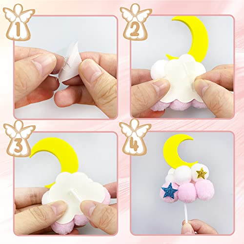 30PCS Pink Baby Girl Cake Decorations - Cake Toppers for Baby Showers & Birthdays