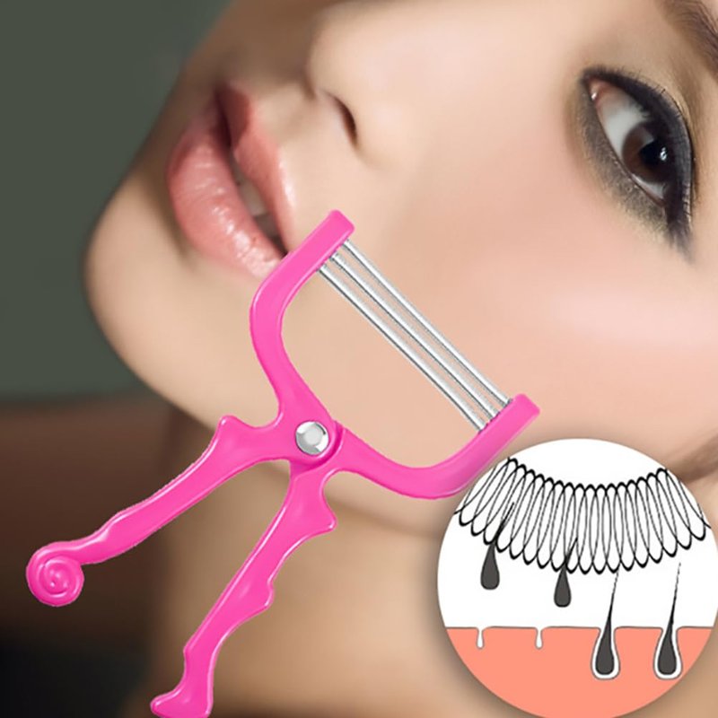 Beaupretty Facial Hair Epilators 3-Pack Portable Spring Hair Removal Tool for Women and Men Upper Lip Chin Cheeks Smooth Skin