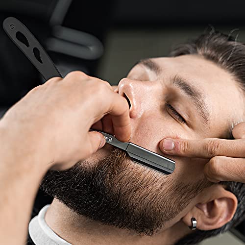 Premium Straight Razor Kit for Men with 20 Blades & Case