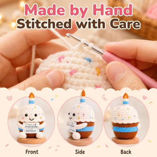 Handmade Crochet Cupcake Doll - 30th Birthday Gift for Him & Her