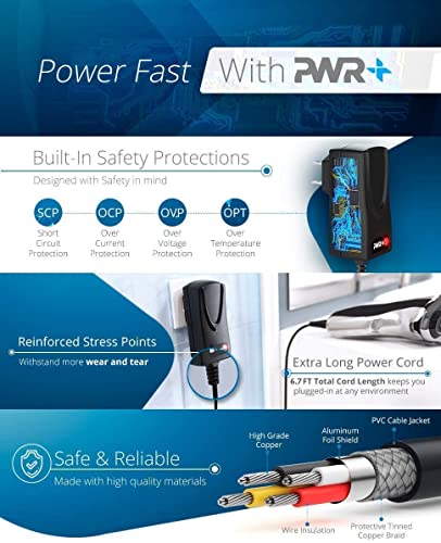 PWR+ Replacement Power Cord for Philips Norelco Electric Shavers & Trimmers