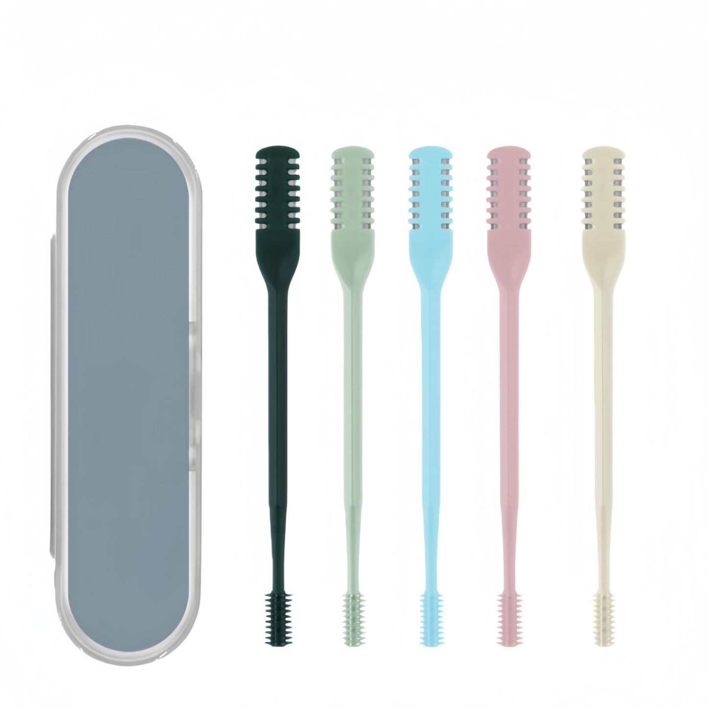 YSY RUR 2-in-1 Nosal Hair Cutter, Double Sided Nose Hair Cutter, Manual 360° Rotating with Safety Blades & Soft Cleaning Brush, Nose Hair Trimmer for Men & Women (Mixed)