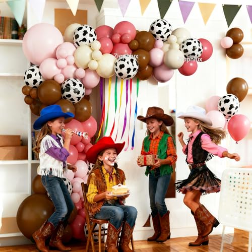 139Pcs Western Cowgirl Balloon Garland Kit for Baby Showers & Parties