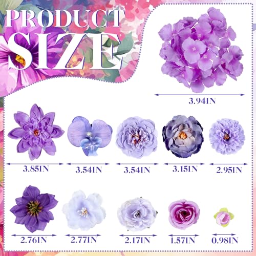 BBTO 21 Pcs Flower Hair Clips - Floral Barrettes for Women