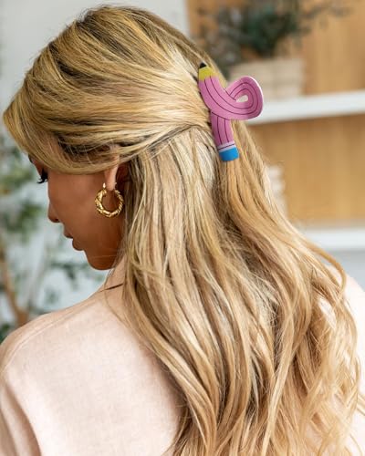 WELROG 3-Pack School-Themed Hair Claw Clips - Fun Designs for All Hair Types