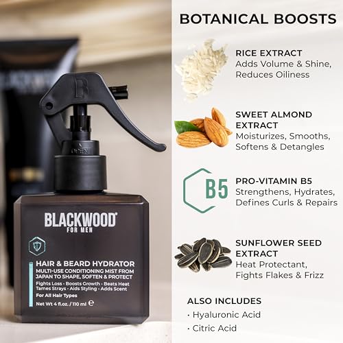 Blackwood For Men 4 Oz Hair & Beard Hydrator Spray – Leave-In Conditioner