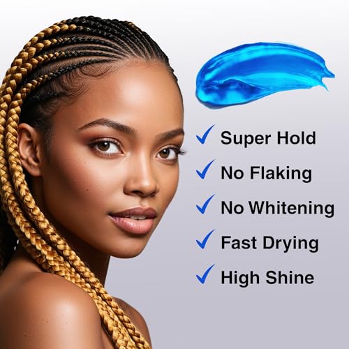 BELLATIQUE KOOL Braiding Gel 15 oz - Max Hold for LOC & Twist, No Flaking, High Shine, Fast Drying, Long Lasting (Pack of 1)