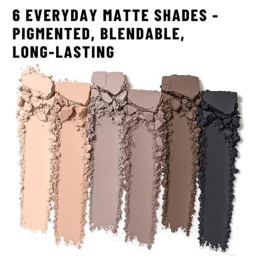SUSIKEKI 01 Mini Neutral Eyeshadow Palette - 6 Matte Taupe & Brown Shades, Waterproof, Long Lasting, Travel Size