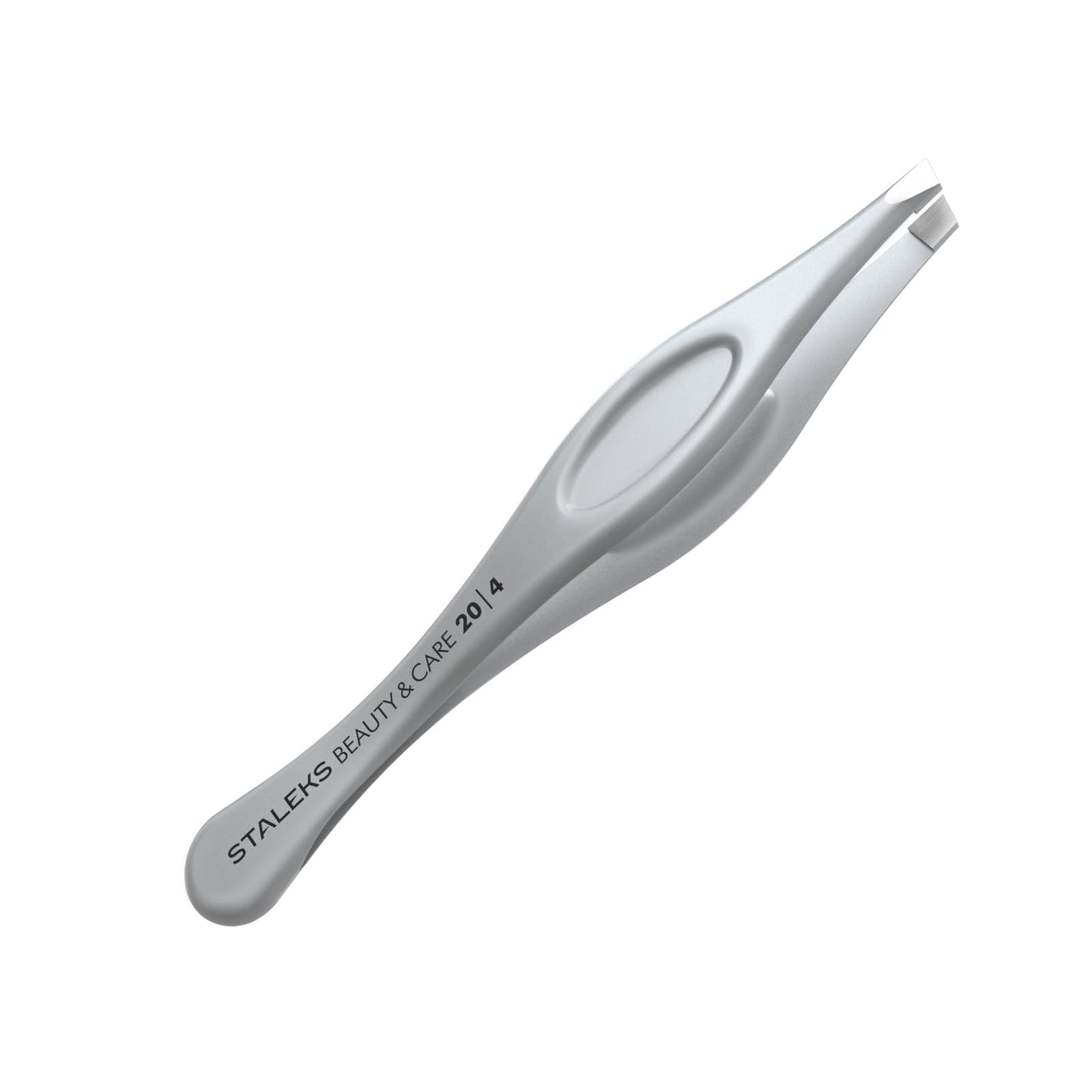 STALEKS BEAUTY & CARE 20 Type 4 Eyebrow Tweezers – Narrow Beveled Stainless Steel with Ergonomic Handles for Fine Brows & Home Use